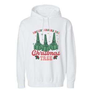 Rocking Around The Christmas Tree Respiratory Therapist Xmas Gift Garment-Dyed Fleece Hoodie