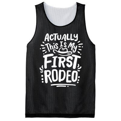 Rodeo Actually This Is My First Rodeo Mesh Reversible Basketball Jersey Tank