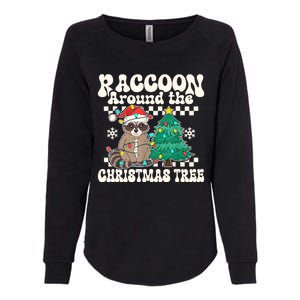 Raccoon Around The Christmas Tree Raccoon Lover Funny Womens California Wash Sweatshirt