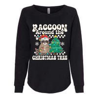 Raccoon Around The Christmas Tree Raccoon Lover Funny Womens California Wash Sweatshirt