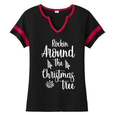 Rockin Around The Christmas Tree Gift Ladies Halftime Notch Neck Tee