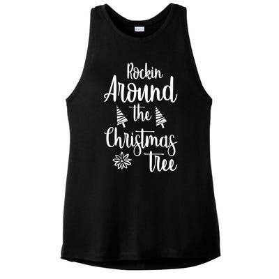 Rockin Around The Christmas Tree Gift Ladies PosiCharge Tri-Blend Wicking Tank