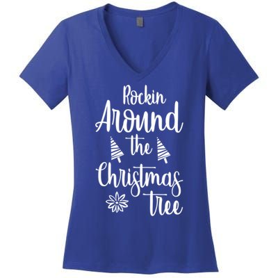 Rockin Around The Christmas Tree Gift Women's V-Neck T-Shirt