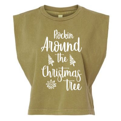 Rockin Around The Christmas Tree Gift Garment-Dyed Women's Muscle Tee