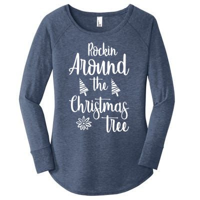 Rockin Around The Christmas Tree Gift Women's Perfect Tri Tunic Long Sleeve Shirt