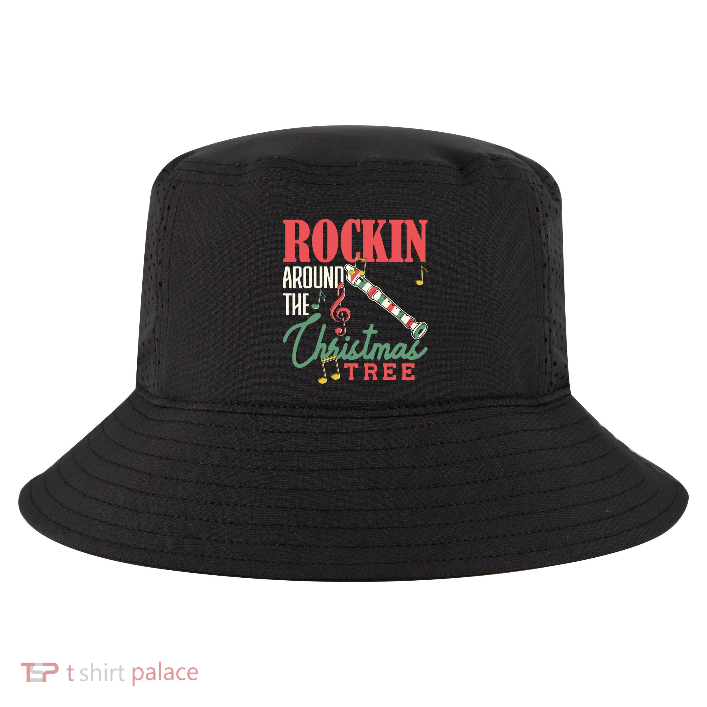 Rockin Around The Christmas Tree Recorder Pyjamas Cool Gift Cool Comfort Performance Bucket Hat