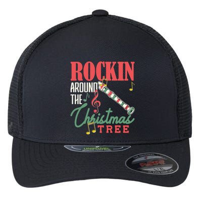 Rockin Around The Christmas Tree Recorder Pyjamas Cool Gift Flexfit Unipanel Trucker Cap