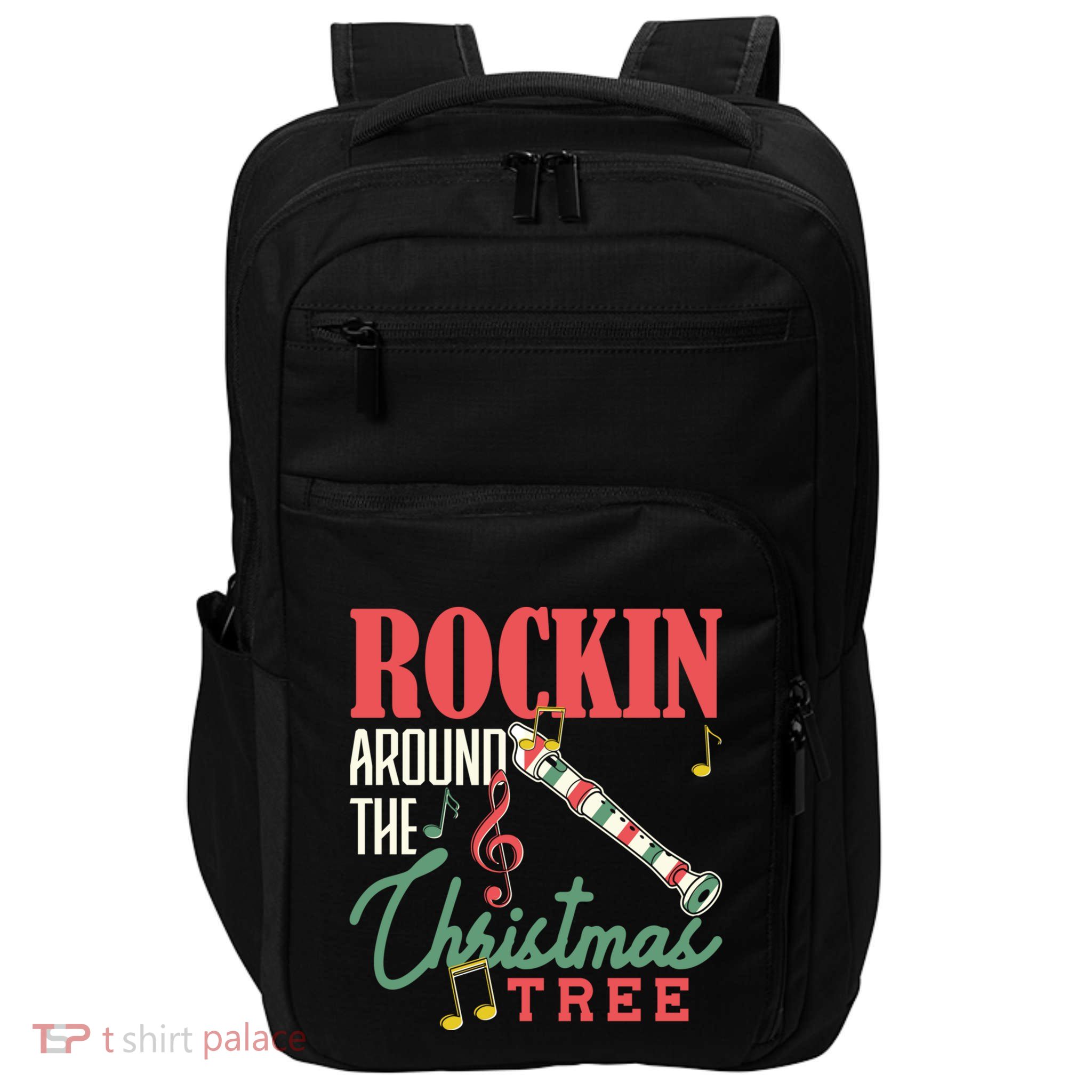 Rockin Around The Christmas Tree Recorder Pyjamas Cool Gift Impact Tech Backpack