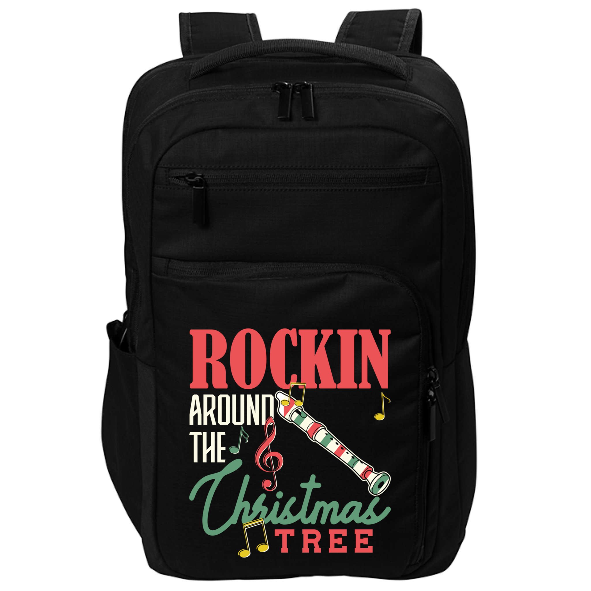 Rockin Around The Christmas Tree Recorder Pyjamas Cool Gift Impact Tech Backpack