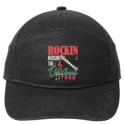 Rockin Around The Christmas Tree Recorder Pyjamas Cool Gift 7-Panel Snapback Hat