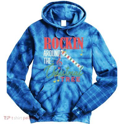 Rockin Around The Christmas Tree Recorder Pyjamas Cool Gift Tie Dye Hoodie