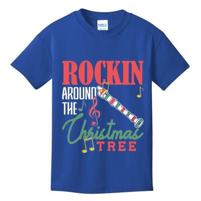 Rockin Around The Christmas Tree Recorder Pyjamas Cool Gift Kids T-Shirt