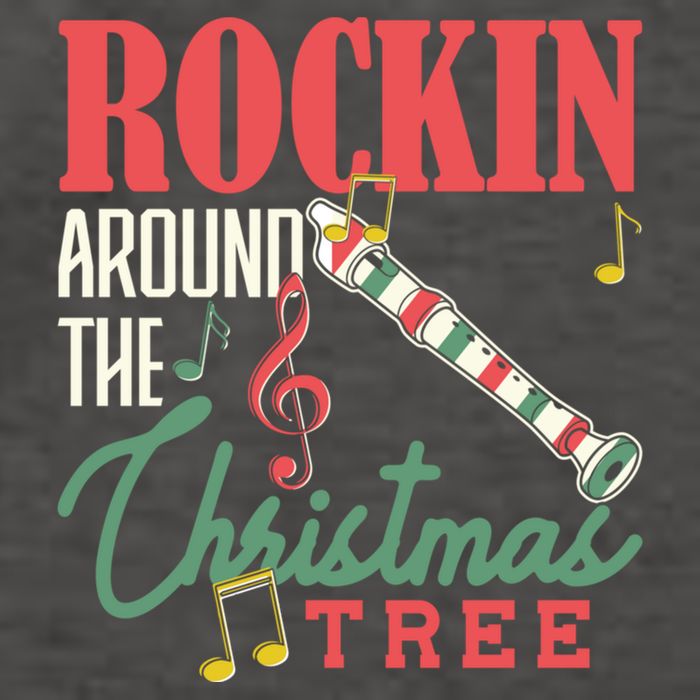 Rockin Around The Christmas Tree Recorder Pyjamas Cool Gift Vector Backpack
