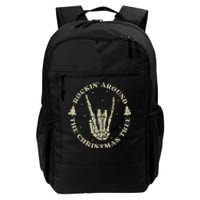 Rockin Around The Christmas Tree Skeleton Hand Daily Commute Backpack