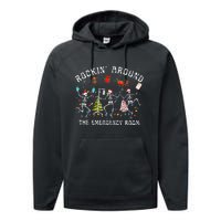 Rocking Around The Emergency Room Nurse Christmas Performance Fleece Hoodie