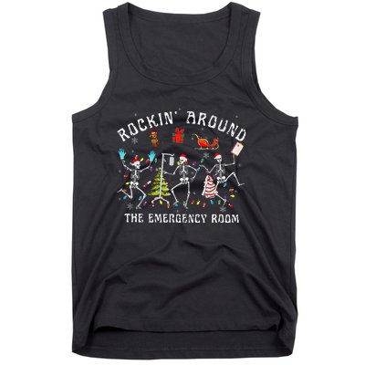 Rocking Around The Emergency Room Nurse Christmas Tank Top