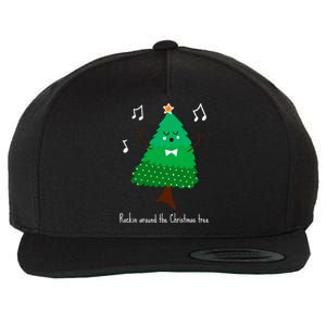 Rockin Around The Christmas Tree Unisex Gift Wool Snapback Cap