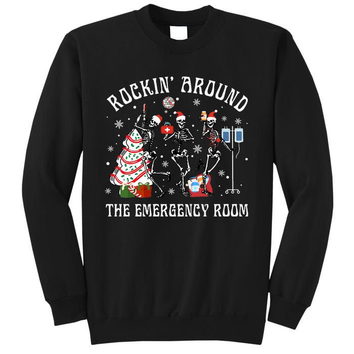 Rockin' Around The Emergency Room Christmas Xmas Nurse Funny Sweatshirt