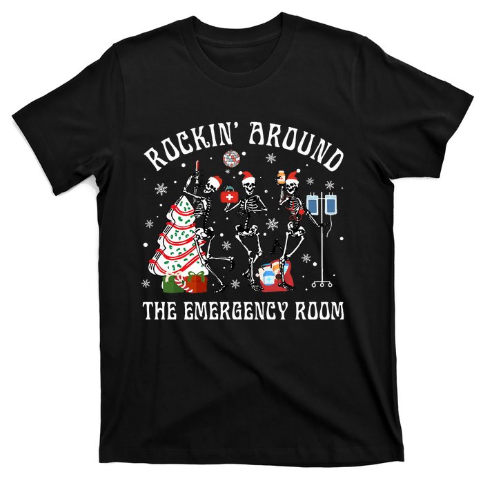 Rockin' Around The Emergency Room Christmas Xmas Nurse Funny T-Shirt