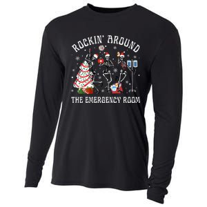 Rockin' Around The Emergency Room Christmas Xmas Nurse Funny Cooling Performance Long Sleeve Crew