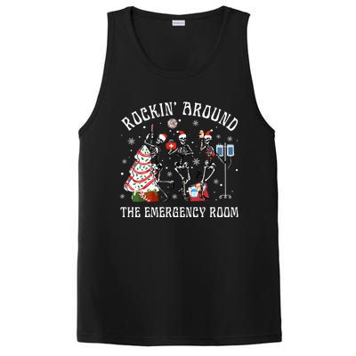 Rockin' Around The Emergency Room Christmas Xmas Nurse Funny PosiCharge Competitor Tank