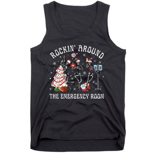 Rockin' Around The Emergency Room Christmas Xmas Nurse Funny Tank Top