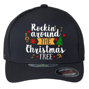 Rockin Around The Christmas Tree Holiday Cool Gift Flexfit Unipanel Trucker Cap