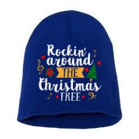 Rockin Around The Christmas Tree Holiday Cool Gift Short Acrylic Beanie