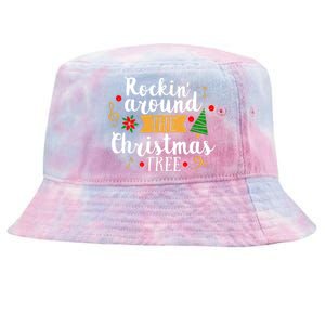 Rockin Around The Christmas Tree Holiday Cool Gift Tie-Dyed Bucket Hat