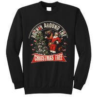 Rockin Around The Christmas Funny Cowboy Trump Western Xmas Sweatshirt