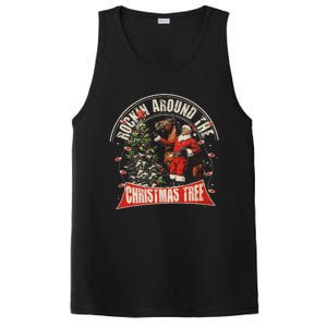 Rockin Around The Christmas Funny Cowboy Trump Western Xmas PosiCharge Competitor Tank