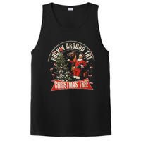 Rockin Around The Christmas Funny Cowboy Trump Western Xmas PosiCharge Competitor Tank