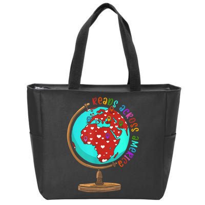 Reads Across That America Reading Lover Teacher Reader Zip Tote Bag