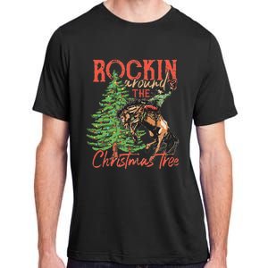 Rocking Around The Christmas Tree Christmas Cowboy Horse Adult ChromaSoft Performance T-Shirt