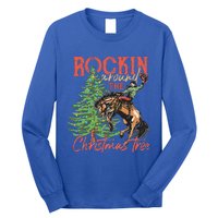 Rocking Around The Christmas Tree Christmas Cowboy Horse Long Sleeve Shirt