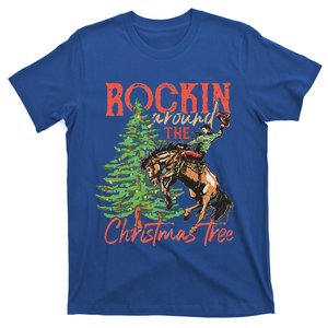 Rocking Around The Christmas Tree Christmas Cowboy Horse T-Shirt