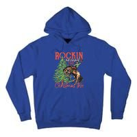 Rocking Around The Christmas Tree Christmas Cowboy Horse Tall Hoodie