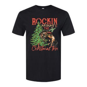 Rocking Around The Christmas Tree Christmas Cowboy Horse Softstyle CVC T-Shirt