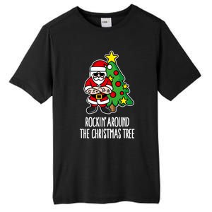 Rockin Around The Christmas Tree Santa Claus Hipster Barber Gift Tall Fusion ChromaSoft Performance T-Shirt