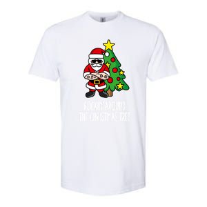 Rockin Around The Christmas Tree Santa Claus Hipster Barber Gift Softstyle CVC T-Shirt