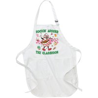 Rockin Around The Classroom Funny Teacher Christmas Full-Length Apron With Pockets