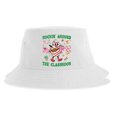 Rockin Around The Classroom Funny Teacher Christmas Sustainable Bucket Hat