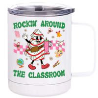 Rockin Around The Classroom Funny Teacher Christmas 12 oz Stainless Steel Tumbler Cup