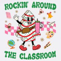 Rockin Around The Classroom Funny Teacher Christmas Adult Drive Performance Visor