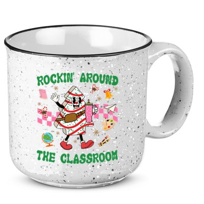 Rockin Around The Classroom Funny Teacher Christmas 15oz Campfire Ceramic Mug