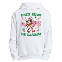 Rockin Around The Classroom Funny Teacher Christmas Urban Pullover Hoodie