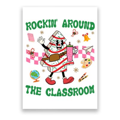 Rockin Around The Classroom Funny Teacher Christmas Poster