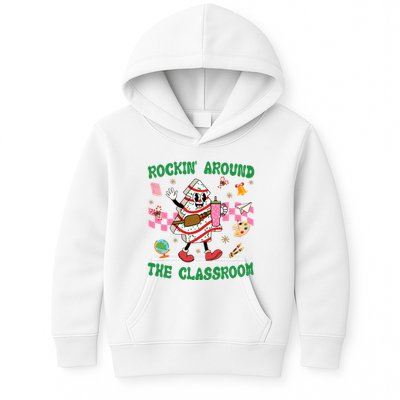 Rockin Around The Classroom Funny Teacher Christmas Kids Hoodie
