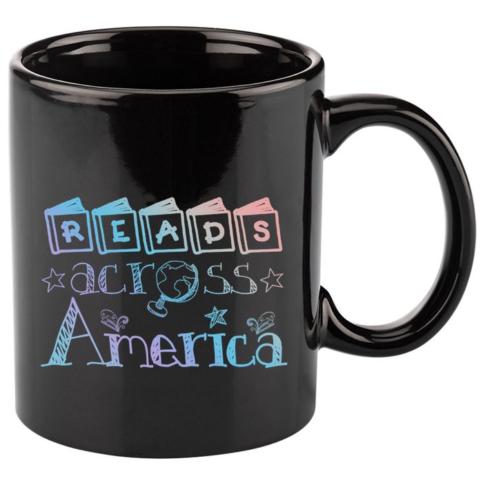 Reads Across Tee America Reading Teacher Books Reader Cool Gift 11oz C Handle Ceramic Mug