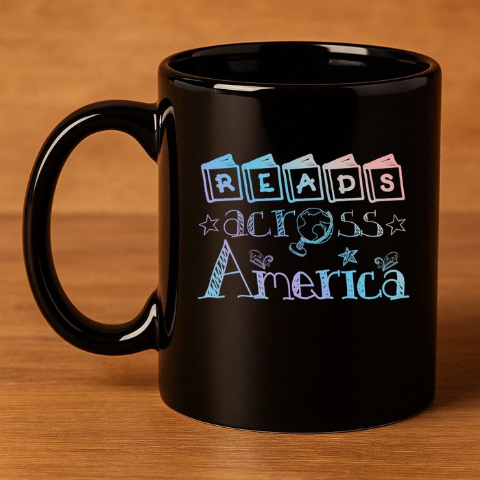 Reads Across Tee America Reading Teacher Books Reader Cool Gift 11oz C Handle Ceramic Mug